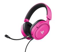 GXTrust Forta Cascos PS5 Licencia Oficial para PlayStation 5, Rosado | Drivers de 50 mm, Audio 3D, Diadema Regulable, Micrófono Extraíble, Cable de 1.2 m, Auriculares Gaming