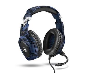 GXTrust Forze-B Cascos Gaming con Licencia Oficial para PlayStation, Azul | Auriculares Gaming para PS4 y PS5, Micrófono Plegable, Altavoces Activos de 50 mm, Cable Trenzado de Nailon 1.2 m