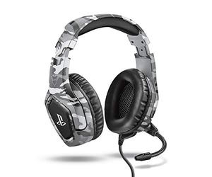 GXTrust Forze Cascos PS4 y PS5 Auriculares de Gaming, Gris | Licencia Oficial para PlayStation, Micrófono Plegable, Altavoces Activos de 50 mm, Cable Trenzado Nailon 1.2 m