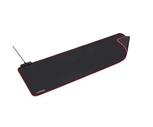 GXTrust Glide-Flex XXL Alfombrilla de Ratón RGB 930 x 300 x 3 mm, Negro | Alfombrilla Gaming con Base de Goma Antideslizante, Bordes Iluminados Ajustables, para Todos los Ratones