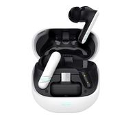 GXTrust Oxxie Auriculares Inalámbricos Bluetooth, Blanco | Cascos Gaming Intraauriculares para PS5 Switch PC Mobile, Bluetooth o Receptor USB-C Baja Latencia, 4 Micrófonos ENC