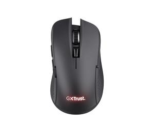 GXTrust Ybar Ratón Gaming Inalámbrico Bluetooth + 2.4GHz, Negro | Baja Latencia, 200-7200 dpi, 70% Plásticos Reciclados, 6 Botones Programables, Ratón RGB Recargable para PC Portátil