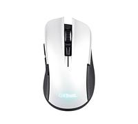 GXTrust Ybar Ratón Inalámbrico Gaming Recargable, 200-7200 dpi, Blanco | Baja Latencia 2.4GHz, Batería de 50h, 69% de Plásticos Reciclados, Ratón RGB para Portátil, PC, Windows