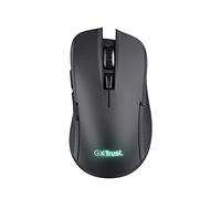 GXTrust Ybar Ratón Inalámbrico Gaming Recargable, 200-7200 dpi, Negro | Baja Latencia 2.4GHz, Batería de 50h, Ratón RGB para Portátil, PC, Windows