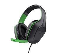 GXTrust Zirox Ligeros Cascos Gaming para Xbox Series X/S, Negro/Verde | Drivers de 50 mm, Conexión 3.5 mm, Micrófono Plegable, Auriculares con Cable 1,2 m, Cascos Over-Ear