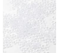 Gxueshan 1000 cuentas acrílicas translúcidas blancas transparentes de 6 x 9 mm a granel para manualidades, pulseras de la amistad, collares, joyas, pendientes, trenzas de pelo, cuentas Kandi