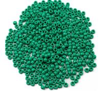 Gxueshan 1000 cuentas acrílicas verdes de poni de 6 x 9 mm, cuentas Kandi verdes a granel para pulseras de amistad, collares, joyas, pendientes, trenzas de pelo