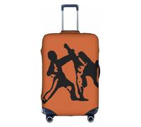 GXUNGT Funda de equipaje de viaje con estampado de artes marciales de Taekwondo, funda plegable personalizada, perfecta para todos los viajeros, White, M