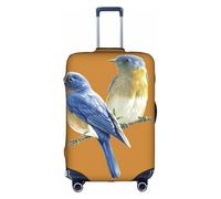 GXUNGT Funda de equipaje de viaje con estampado de dos pájaros, funda plegable personalizada, perfecta para todos los viajeros, White, XL