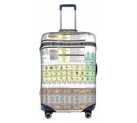 GXUNGT Funda de equipaje de viaje con estampado de tabla periódica de elementos, funda plegable personalizada, perfecta para todos los viajeros, White, S