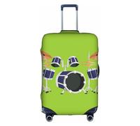 GXUNGT Funda de equipaje de viaje con estampado de tambor de jazz, funda plegable personalizada, perfecta para todos los viajeros, White, L