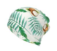 GXUNGT Gorro de verano con estampado de árbol de coco suelto, sombrero de bufanda, gorro ligero, gorro casual, sombrero multifuncional, Negro, S
