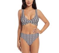 GXUNGT Lindo mapache. Conjunto de bikini estampado para mujer, bikini cruzado dividido, bikini de cintura alta para mujer, Negro, XXL