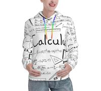 GXUNGT Sudadera con capucha para mujer con estampado de cálculo Geek de matemáticas, sudadera de manga larga con cordón, Negro, M