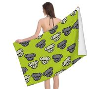 GXUNGT Toallas de baño de microfibra con estampado de cabeza de bulldog americano, decoración de baño y habitación, natación, viajes, camping y piscina