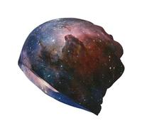 GXUNGT Universe Milky Way - Gorro casual suelto con estampado de galaxia, gorro tipo bufanda, gorro ligero, gorro casual, sombrero multifuncional, Negro, S