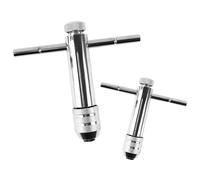 gxwcyi 2 Piezas Llave de Trinquete, Acero Aleado Giramachos con Carraca con Mango en T, M3-M8 / M5-M12 Llave de Trinquete Ajustable, Portaherramientas con Mango Deslizante, Machos para Roscas