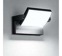 GXXG 40W LED Apliques Pared Exterior Interior 350° Rotación Negra Lámpara de Pared 4000 Lumen Focos LED Exterior Blanco Frío 6000K Impermeable IP65