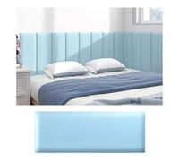 GXXINGIN Cabecero Autoadhesivo, Panel tapizado Impermeable con Acolchado anticolisión 3D, cabecero Queen, Ideal para Decorar la Pared del Dormitorio Infantil (Color: Azul, tamaño: 160 x 50 cm)