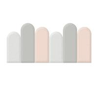 GXXINGIN Cabecero tapizado, Paneles de Pared autoadhesivos de 3 cm de Grosor, Pegatinas de Pared anticolisión 3D, Acolchado para cabecero de Cama Infantil (Rosa Claro, 80 x 55 cm)