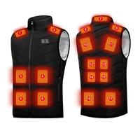 GXXINGIN Chaleco calefactable USB para Hombre, Chaleco calefactable para Hombre/Mujer (Reino Unido), Calentador Corporal eléctrico, 17 Zonas de calefacción, Ropa Lavable con 2 Niveles de Temperatura,