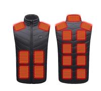 GXXINGIN Chaleco calefactable USB para Hombre, Chaleco calefactable para Hombre/Mujer (Reino Unido), Calentador Corporal eléctrico, 17 Zonas de calefacción, Ropa Lavable con 2 Niveles de Temperatura,