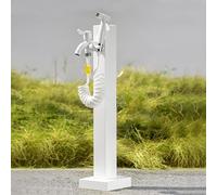 GXXINGIN Columna de Agua Vertical para jardín, Grifo Exterior, dispensador de Agua anticongelante, Fuente de Agua para jardín, Granja, Patio (Blanco, 60 x 6 cm/23,6 x 2,4 Pulgadas)
