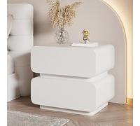 GXXINGIN Mesita de Noche para Dormitorio con cajones de Almacenamiento Mesita de Noche de Madera Moderna y Sencilla con Acabado de Cuero y Patas de gabinete de Piso integradas, gabinetes de almacenam