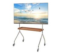 GXXINGIN Soporte de TV con Ruedas para televisores de Plasma de Pantalla Plana LCD LED de 43 a 70 Pulgadas, VESA 200 x 200 mm - 600 x 400 mm, hasta 100 kg/220,4 LB (Color Madera)