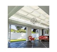 GXXINGIN Toldo retráctil en Forma de U para cenador, terraza, Porche, HDPE, Resistente a los Rayos UV, protección Solar, para decoración de jardín (An. 1,5 x L. 8 m/An. 4,92 x L. 26,25 pies)