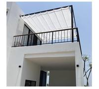 GXXINGIN Toldo retráctil Tipo pérgola con Forma de Ola y Kit de Montaje, Blanco, 1,1 m de Ancho x 5 m de Largo (3,60 pies de Ancho x 16,41 pies de Largo).