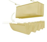 GXXINGIN Toldo Vela de Sombra retráctil Wave Shade Sail con Kit de Montaje para pérgola, Porche, Patio, protección Solar Resistente a los Rayos UV (0,6 MX 9 m)