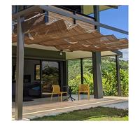 GXXINGIN Velas de Sombra retráctiles con Forma de Ola, Cubierta de Sombra para Techo de HDPE, Cubierta de Vela de Sombra retráctil para Exteriores con Kit de Montaje, toldo Parasol para Patio, Porch