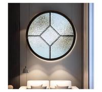 GXXINGIN Ventana Redonda de 45, 55, 65, 75, 85, 95 y 100 cm de diámetro Que se Abre, Ventana Personalizada de Montaje Empotrado con rotación de 360° y manijas, Ventana giratoria de Eje Central de cí