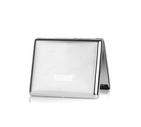 GXYAWPJ Caja de Cigarrillos de Metal Retro Diseño Exquisito Estuche para Cigarrillos con Clip de Resorte de Doble Cara 10.3X 8.55x2.01cm Plata Pitilleras