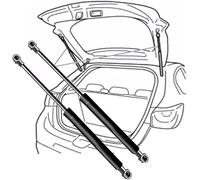 gxybr Auto Maletero Resorte Gas para Toyota Land Cruiser FZJ HDJ HZJ UZJ 100 Series 1998-2007, Tailgate Boot Gas Struts Amortiguador Coche Maletero Hidráulica Soporte Puntales