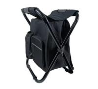 GXYHJVMFPSC Silla Camping Chair Ligera Mochila Nevera Taburete Plegable Bolsa Térmica 15 L Viajes Pesca Senderismo-Black