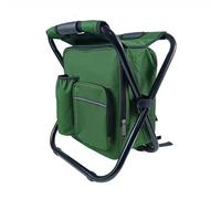 GXYHJVMFPSC Silla Camping Chair Ligera Mochila Nevera Taburete Plegable Bolsa Térmica 15 L Viajes Pesca Senderismo-Green