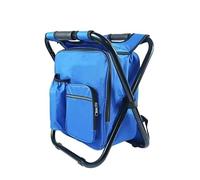 GXYHJVMFPSC Silla Camping Chair Ligera Mochila Nevera Taburete Plegable Bolsa Térmica 15 L Viajes Pesca Senderismo-Blue