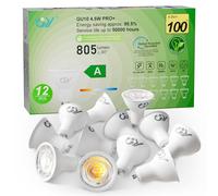 GY GU10 LED spot 4.5W bombilla led gu10, Luz neutra 4000K 805 Lumen, 4.5W equivalentes a 100W, ángulo de haz 36°, bombilla bajo consumo,No Regulable,12 piezas