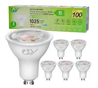 GY GU10 LED spot 6.5W bombilla led gu10, Blanco Cálido 2700K 1025 Lumen, 6.5W equivalentes a 100W, ángulo de haz 36°, bombilla bajo consumo,No Regulable,6 piezas