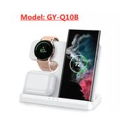 (GY-Q10B) Soporte de carga inalámbrica 3 en 1 de 15 W Base de carga rápida para Samsung Z Fold 3 S21