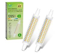 GY R7s Led 118mm, 6,5 W, Lineal R7S 118 mm, 220-240V, 1205 Lúmenes, Luz Blanco Cálido 2700K, Equivalente a 83W Bombilla Tradicional, Bombilla LED Tubular de Bajo Consumo, No Regulable, 2 unidades.