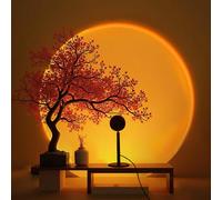 GY Sunset Lamp, lámpara de atardecer de 4 colores, proyector LED de luz solar con puerto USB, luz ambiental giratoria 180°, ideal para fotos, selfies y decoración del hogar