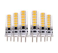 GY6.35 4W 12LED 5730SMD 300-400LM Warm White Cool White LED Bi-pin Lights Decorative DC 12V AC 12V DC 24 (6PCS) (Size : Cold White) (Warm White)