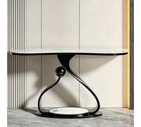 GY8PKVWKWQ Mesa Consola De Entrada, Mesa De Sofá Estrecha, Ahorro De Espacio, Tablero De Roca, Art Deco, 100 Cm, 150 Cm, 80 Cm, For Sala De Estar del Vestíbulo(Black,100cm)