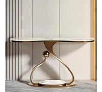 GY8PKVWKWQ Mesa Consola De Entrada, Mesa De Sofá Estrecha, Ahorro De Espacio, Tablero De Roca, Art Deco, 100 Cm, 150 Cm, 80 Cm, For Sala De Estar del Vestíbulo(Gold,80cm)