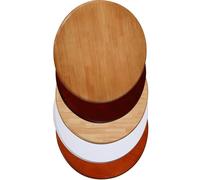 GY8PKVWKWQ Tablero de Madera con Acabado Barnizado, Tabla for Servir giratoria Redonda, Lazy Susan giratoria Redonda, for el hogar y la Oficina(Crabapple Color,80cm(30in))