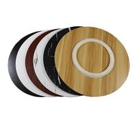 GY8PKVWKWQ Tablero de Mesa Redondo Natural o de Nogal, Tablero de partículas de Pieza Entera, Organizador Lazy Susan de Madera Maciza, for gabinete(Teak Color,Φ80cm(30in))