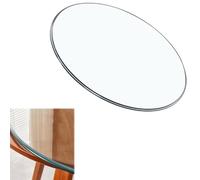 GY8PKVWKWQ Tablero de Mesa Vidrio Templado Transparente Grueso 1/2" Grosor, Tablero Redondo 38-58-68-90 cm(7OCM (28IN))
